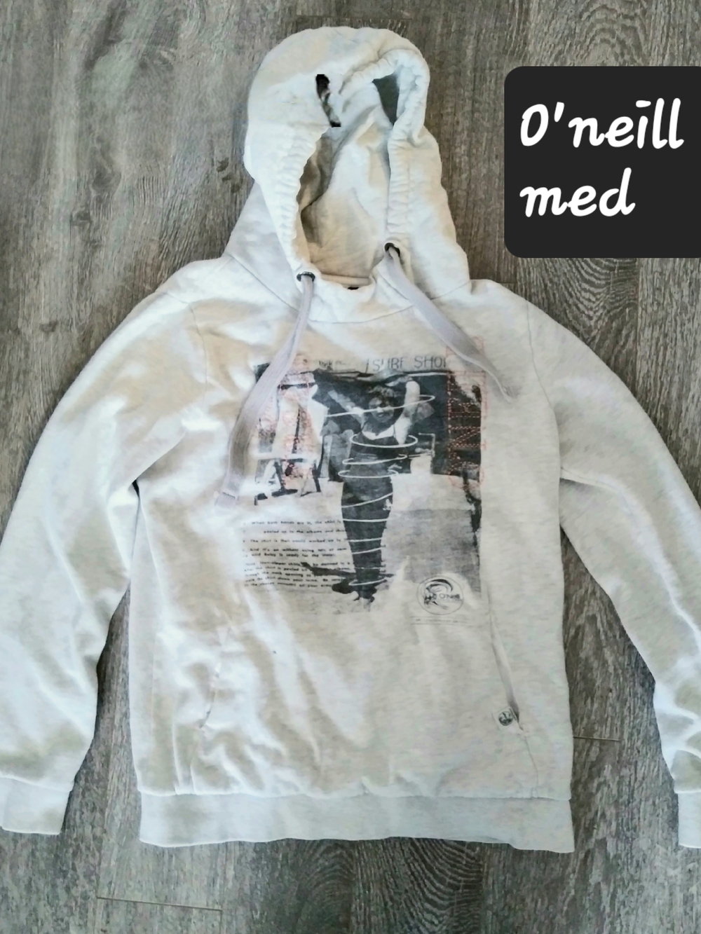 O'Neill women's Light Gray Graphic Hoodie - Medium